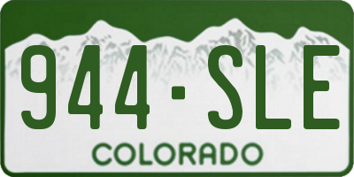 CO license plate 944SLE