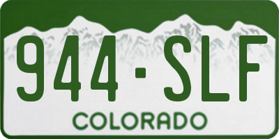 CO license plate 944SLF