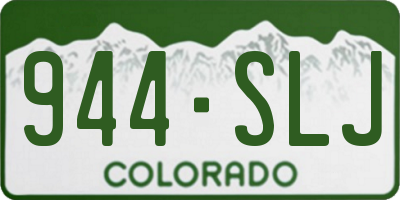 CO license plate 944SLJ