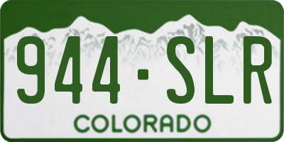 CO license plate 944SLR