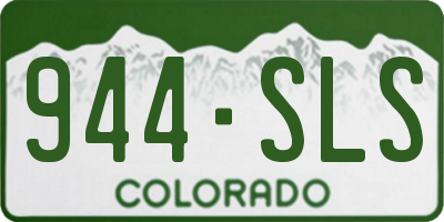 CO license plate 944SLS