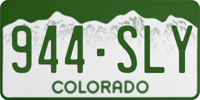 CO license plate 944SLY