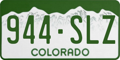 CO license plate 944SLZ