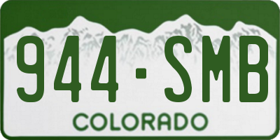 CO license plate 944SMB