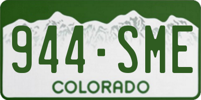 CO license plate 944SME