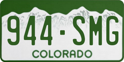 CO license plate 944SMG