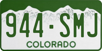 CO license plate 944SMJ
