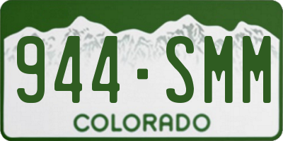 CO license plate 944SMM
