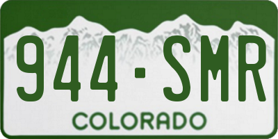 CO license plate 944SMR