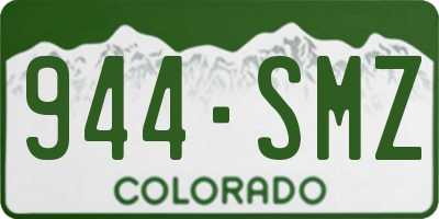 CO license plate 944SMZ