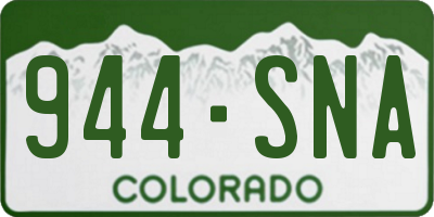 CO license plate 944SNA