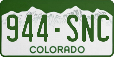 CO license plate 944SNC