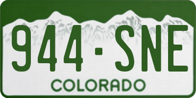 CO license plate 944SNE