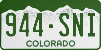CO license plate 944SNI