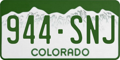 CO license plate 944SNJ