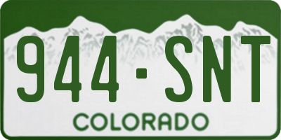 CO license plate 944SNT