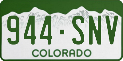 CO license plate 944SNV