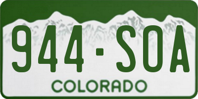 CO license plate 944SOA