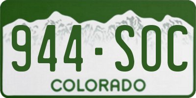 CO license plate 944SOC