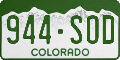 CO license plate 944SOD