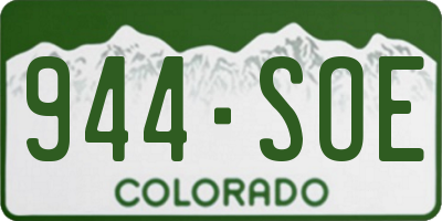 CO license plate 944SOE