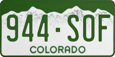 CO license plate 944SOF