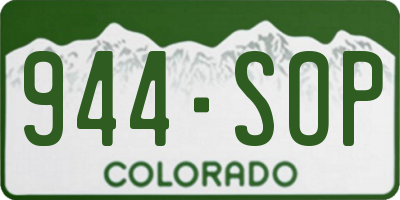 CO license plate 944SOP