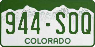 CO license plate 944SOQ