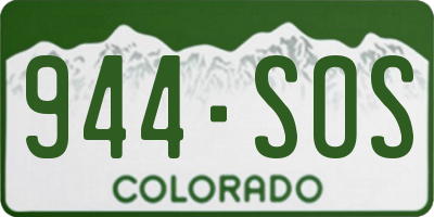 CO license plate 944SOS