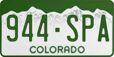 CO license plate 944SPA
