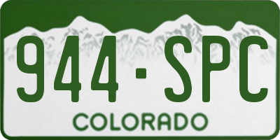 CO license plate 944SPC