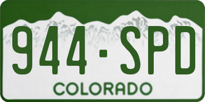 CO license plate 944SPD
