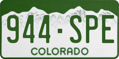 CO license plate 944SPE