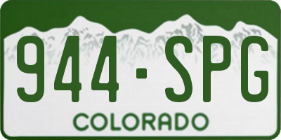 CO license plate 944SPG
