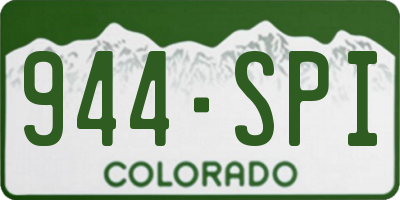 CO license plate 944SPI