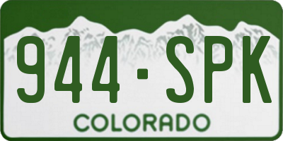 CO license plate 944SPK