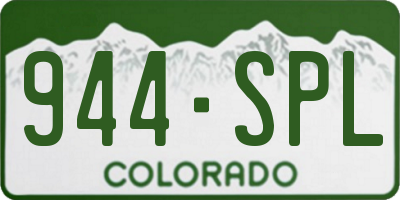 CO license plate 944SPL
