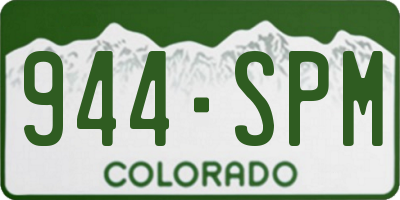 CO license plate 944SPM