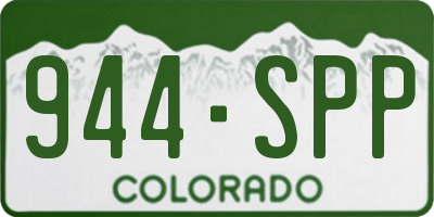 CO license plate 944SPP