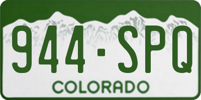 CO license plate 944SPQ