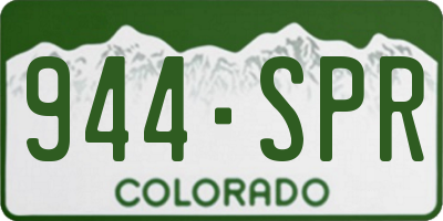 CO license plate 944SPR