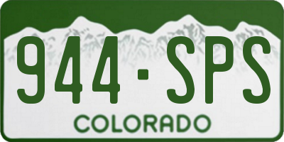 CO license plate 944SPS