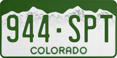 CO license plate 944SPT