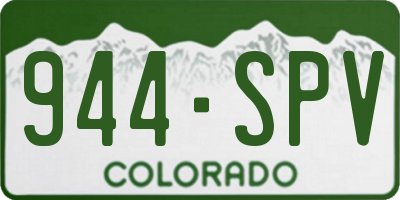 CO license plate 944SPV