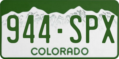 CO license plate 944SPX