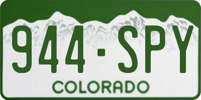 CO license plate 944SPY