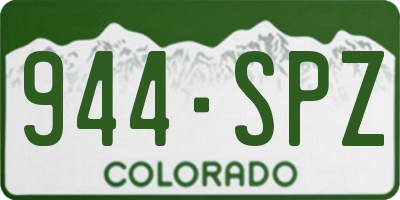 CO license plate 944SPZ