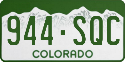 CO license plate 944SQC
