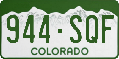 CO license plate 944SQF
