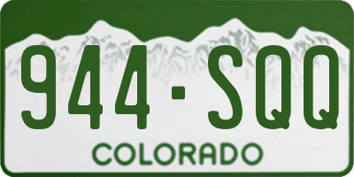 CO license plate 944SQQ